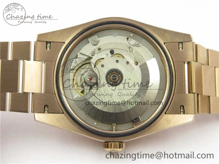 Upgraded Day-Date 36 RG 128239 Bp Maker Best Edition Brown Dial Crystral Markers on RG President Bracelet 3131