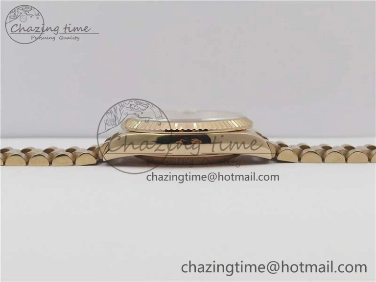 Upgraded Day-Date 36 RG 128239 Bp Maker Best Edition Brown Dial Crystral Markers on RG President Bracelet 3131
