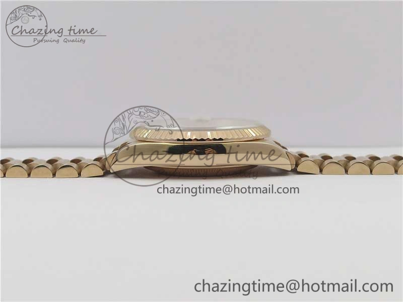 Upgraded Day-Date 36 RG 128239 Bp Maker Best Edition Brown Dial Crystral Markers on RG President Bracelet 3131