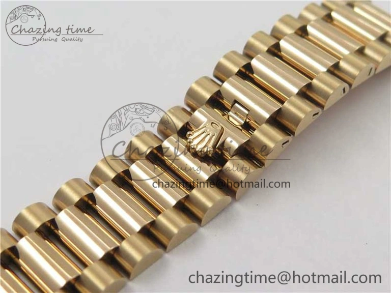 Day-Date 36 RG 128239 Bp Maker Best Edition Gray Dial on RG President Bracelet EyeCatching 3134