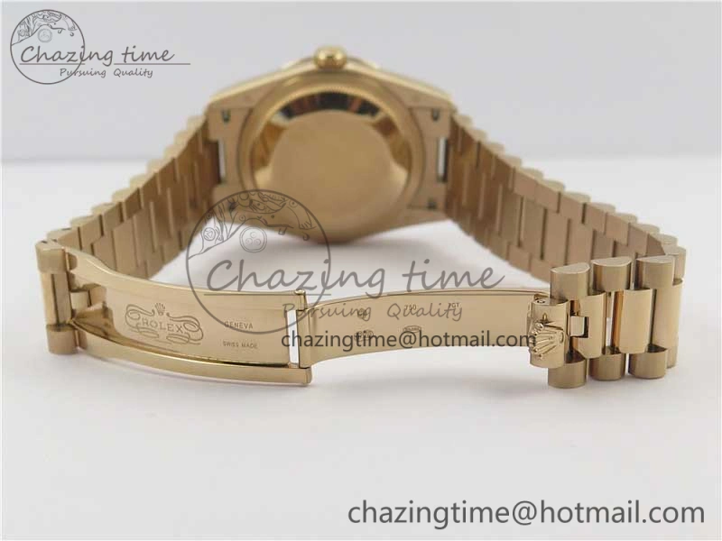Day-Date 36 RG 128239 Bp Maker Best Edition Gray Dial on RG President Bracelet EyeCatching 3134