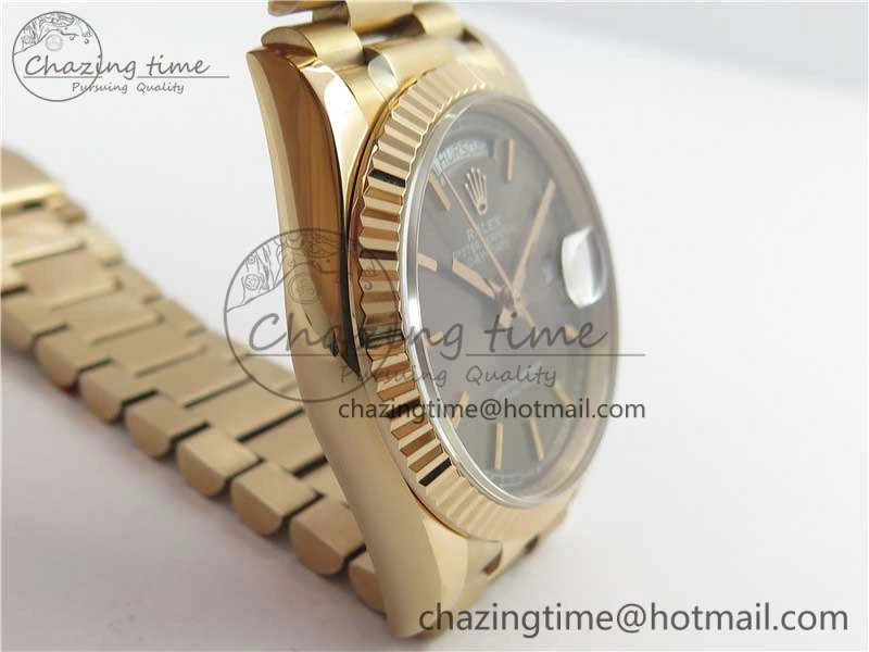 Day-Date 36 RG 128239 Bp Maker Best Edition Gray Dial on RG President Bracelet EyeCatching 3134