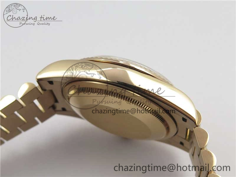 Day-Date 36 RG 128239 Bp Maker Best Edition Gray Dial on RG President Bracelet EyeCatching 3134
