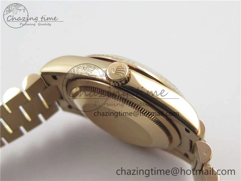 Day-Date 36 RG 128239 Bp Maker Best Edition Gray Dial on RG President Bracelet EyeCatching 3134