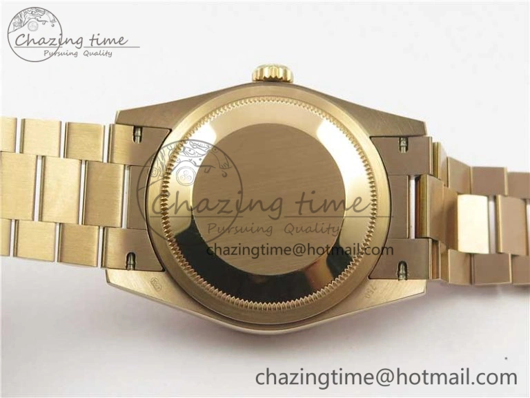 Day-Date 36 RG 128239 Bp Maker Best Edition Gray Dial on RG President Bracelet EyeCatching 3134
