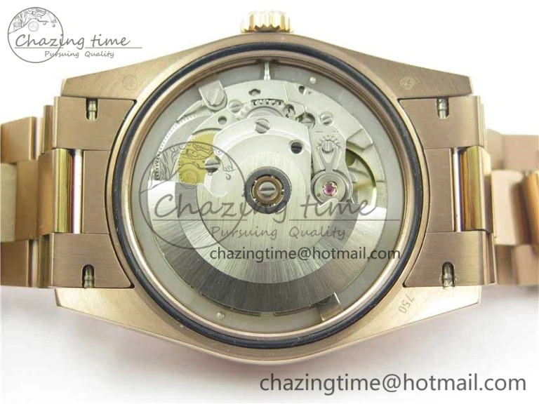 Day-Date 36 RG 128239 Bp Maker Best Edition Gray Dial on RG President Bracelet EyeCatching 3134