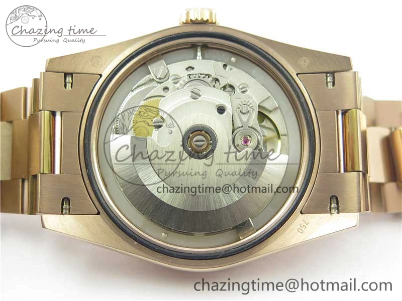 Day-Date 36 RG 128239 Bp Maker Best Edition Gray Dial on RG President Bracelet EyeCatching 3134
