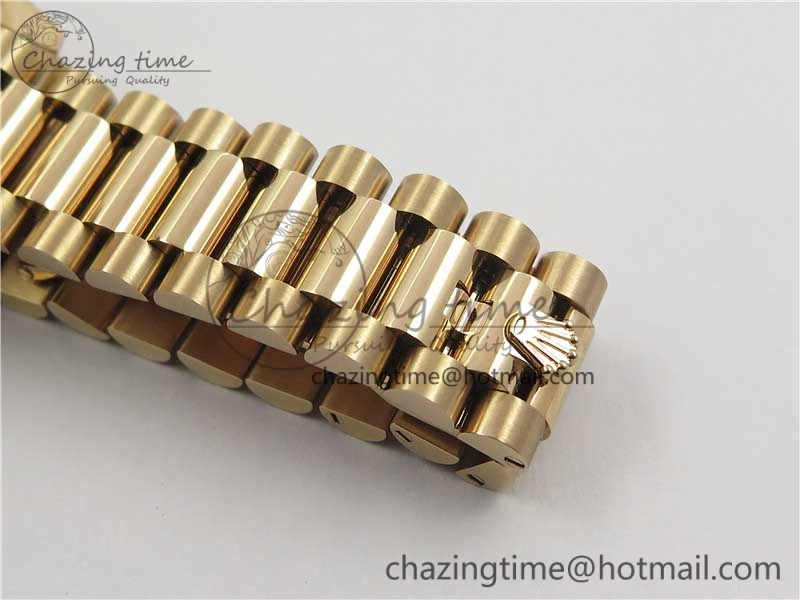 Day-Date 36 RG 128239 Bp Maker Best Edition Pink Dial Crystral Markers on RG President Bracelet FastDry 10537