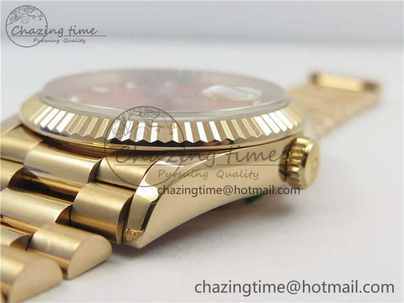 Day-Date 36 RG 128239 Bp Maker Best Edition Pink Dial Crystral Markers on RG President Bracelet FastDry 10537