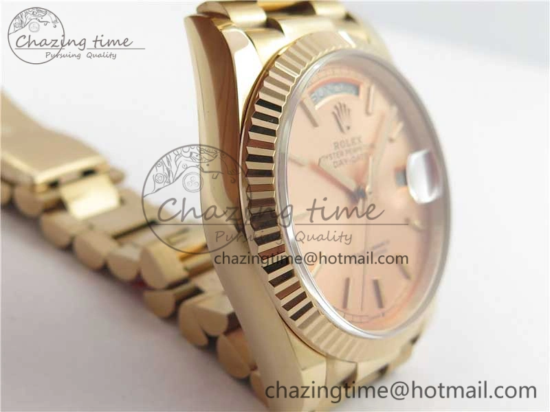 Trendy Day-Date 36 RG 128239 Bp Maker Best Edition Pink Dial on RG President Bracelet 3136
