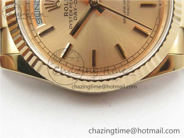 Trendy Day-Date 36 RG 128239 Bp Maker Best Edition Pink Dial on RG President Bracelet 3136