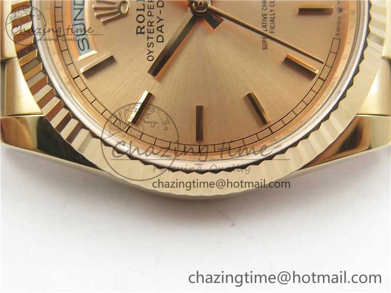 Trendy Day-Date 36 RG 128239 Bp Maker Best Edition Pink Dial on RG President Bracelet 3136