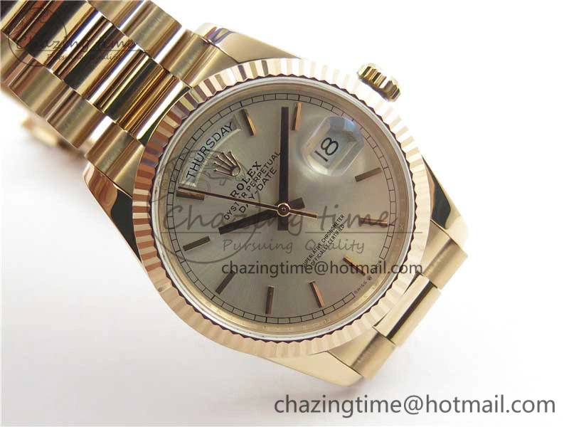 Day-Date 36 RG 128239 Bp Maker Best Edition Silver Dial on RG President Bracelet Fashionable 3132