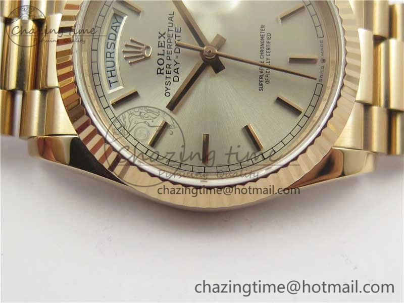 Day-Date 36 RG 128239 Bp Maker Best Edition Silver Dial on RG President Bracelet Fashionable 3132