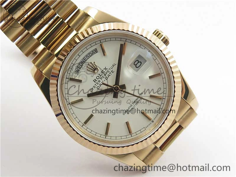 HighQuality Day-Date 36 RG 128239 Bp Maker Best Edition White Dial on RG President Bracelet 3139