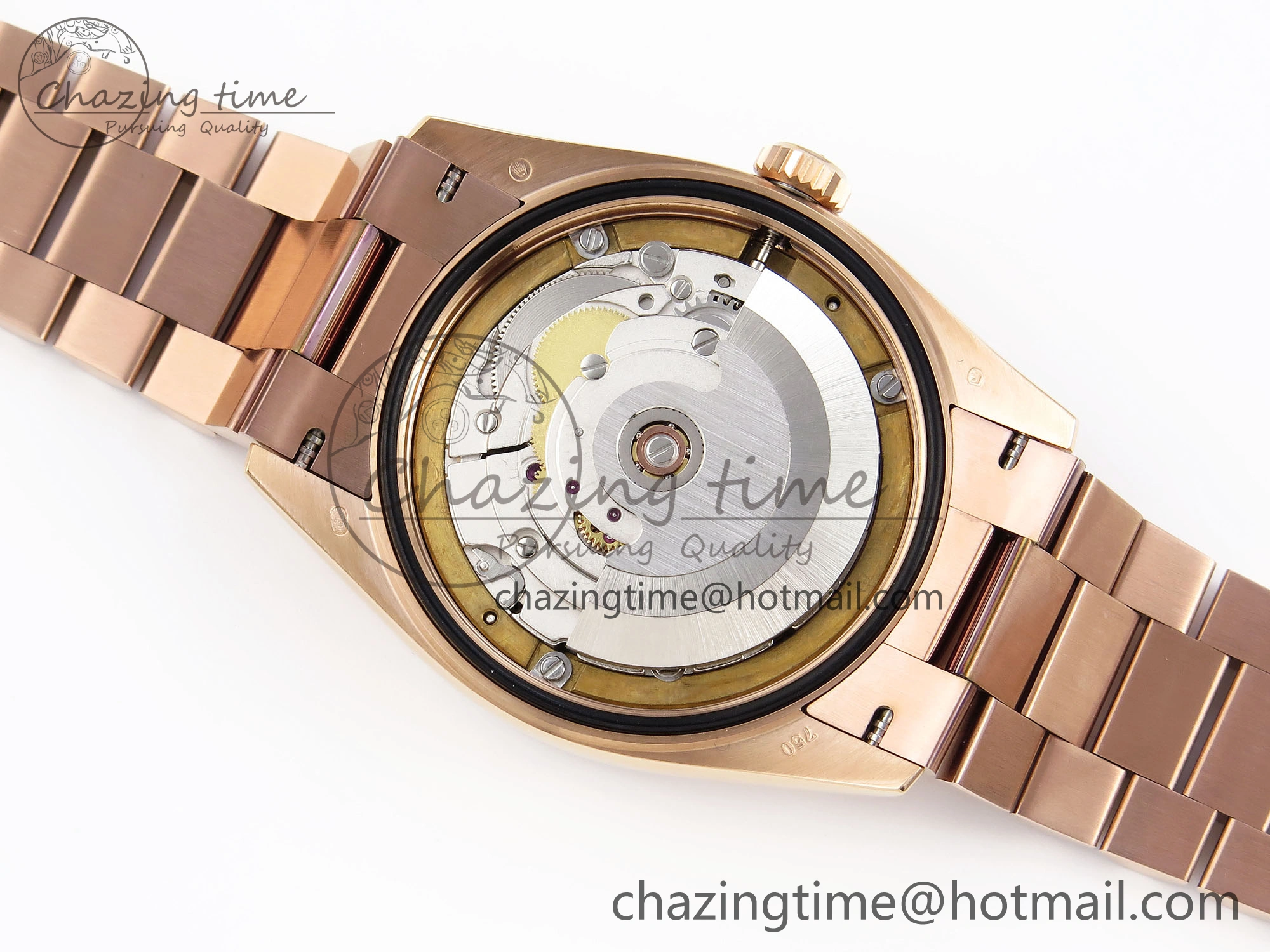 Day Date 36 RG RAF 1:1 Best Edition Green Stone Dial Diamonds Bezel on RG Bracelet A Comfortable 1847