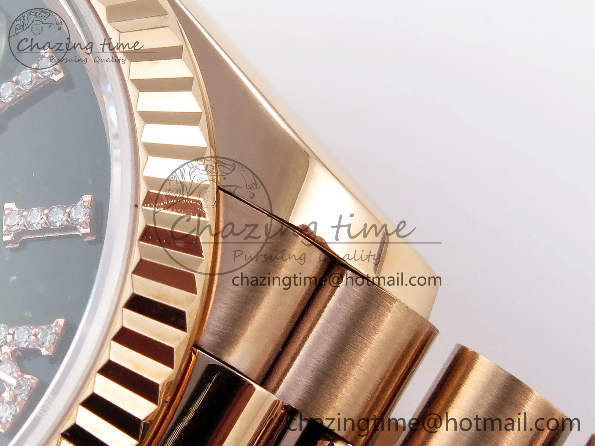Day Date 36 RG RAF 1:1 Best Edition Green Stone Dial on RG Bracelet A Popular 1846