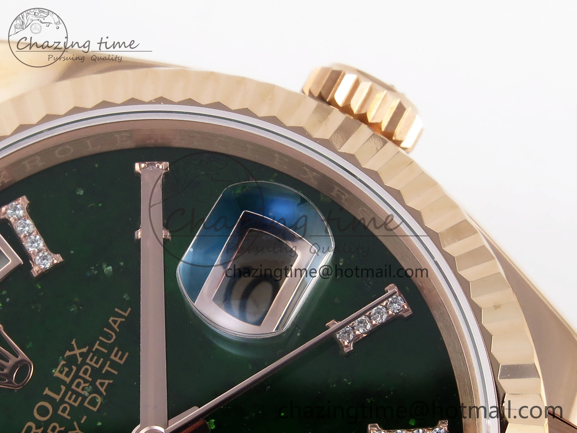 Day Date 36 RG RAF 1:1 Best Edition Green Stone Dial on RG Bracelet A Popular 1846