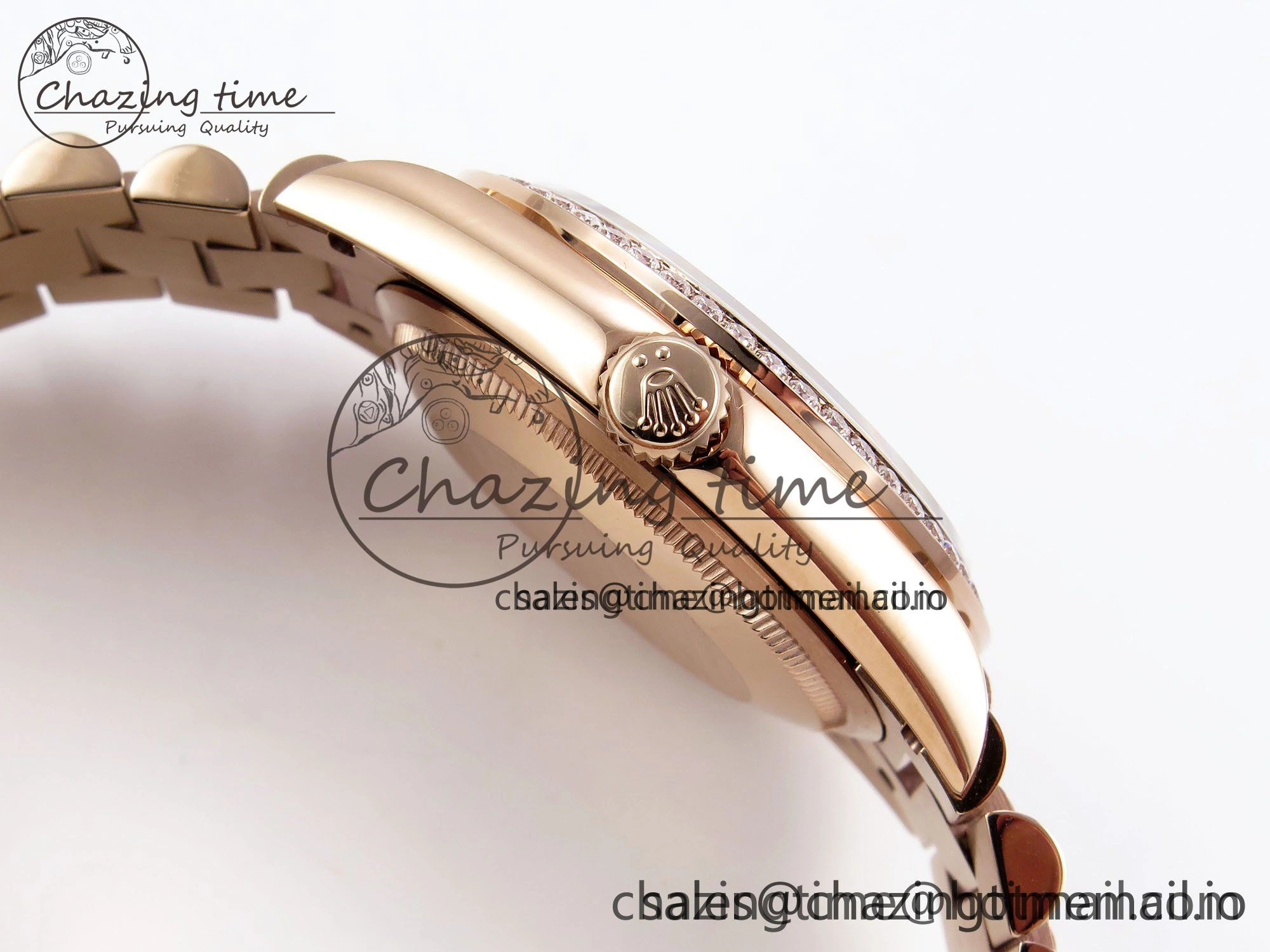StreetReady Day Date 36 RG TWSF Best Edition Diamonds Dial Diamonds Bezel on RG Bracelet A 1606