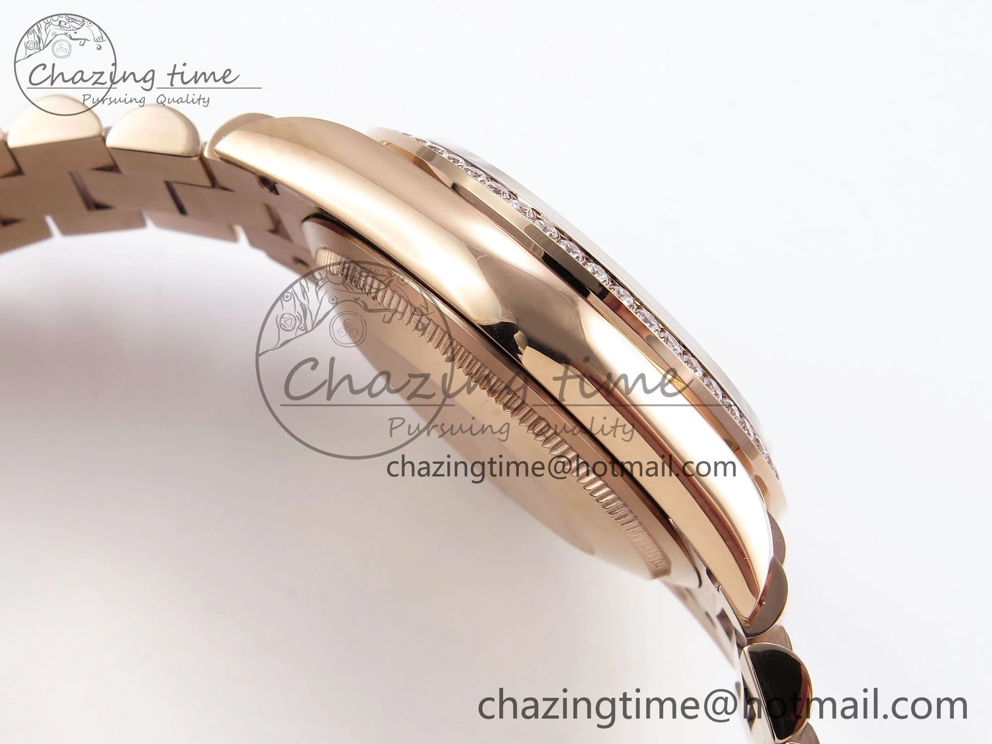 StreetReady Day Date 36 RG TWSF Best Edition Diamonds Dial Diamonds Bezel on RG Bracelet A 1606