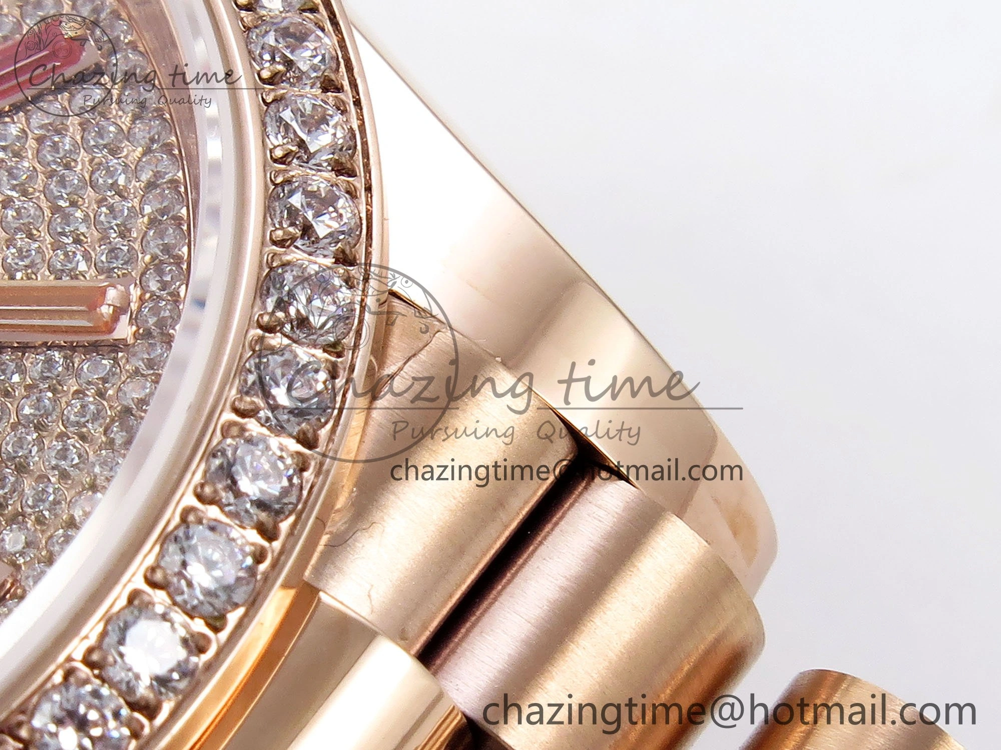 StreetReady Day Date 36 RG TWSF Best Edition Diamonds Dial Diamonds Bezel on RG Bracelet A 1606