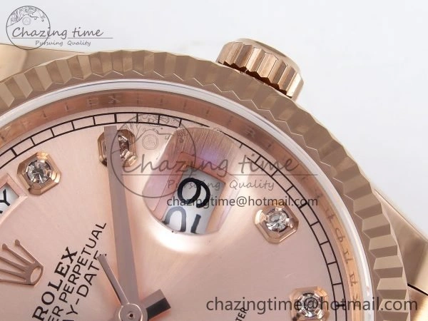 Day Date 36 RG TWSF Best Edition RG Diamonds Dial on RG Bracelet A Reliable 1611