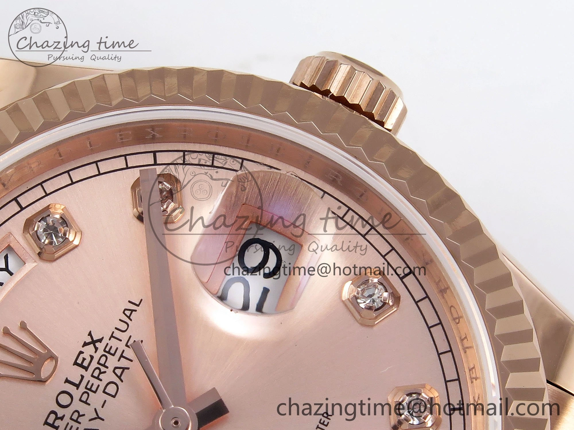 Day Date 36 RG TWSF Best Edition RG Diamonds Dial on RG Bracelet A Reliable 1611