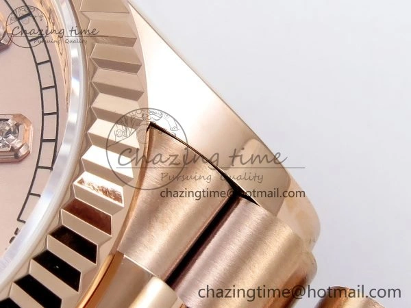 Day Date 36 RG TWSF Best Edition RG Diamonds Dial on RG Bracelet A Reliable 1611
