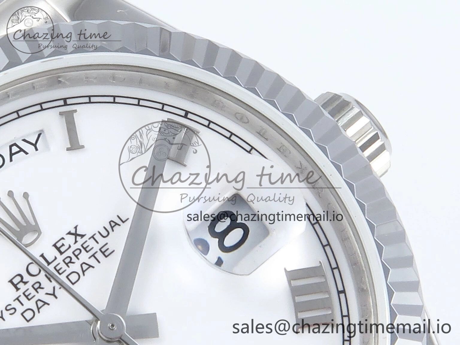 Day Date 36 SS 128236 KF 1:1 Best Edition White Roman Dial on President Bracelet A2836 (Gain Weight) Timeless 498