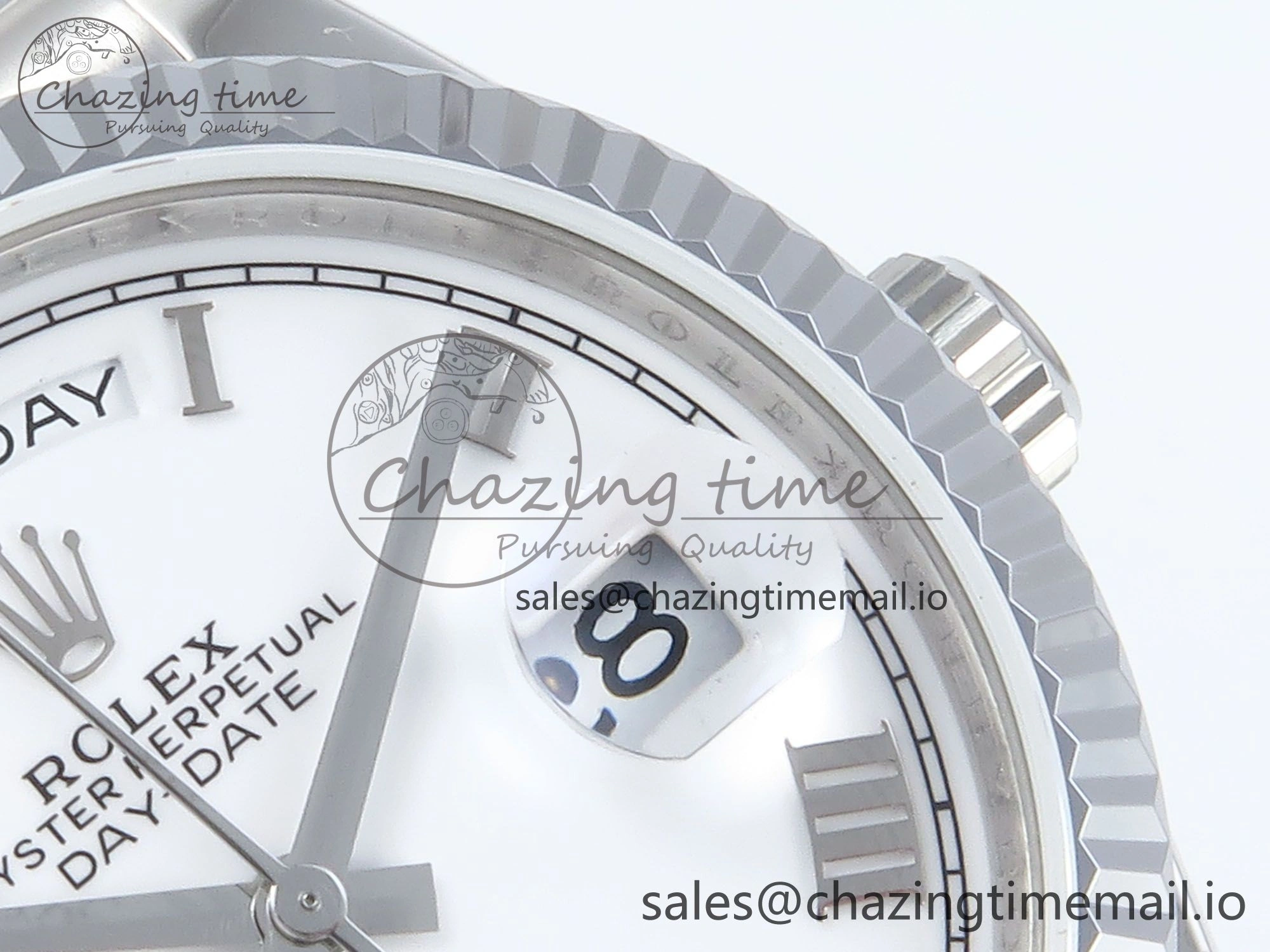 Day Date 36 SS 128236 KF 1:1 Best Edition White Roman Dial on President Bracelet A2836 (Gain Weight) Timeless 498