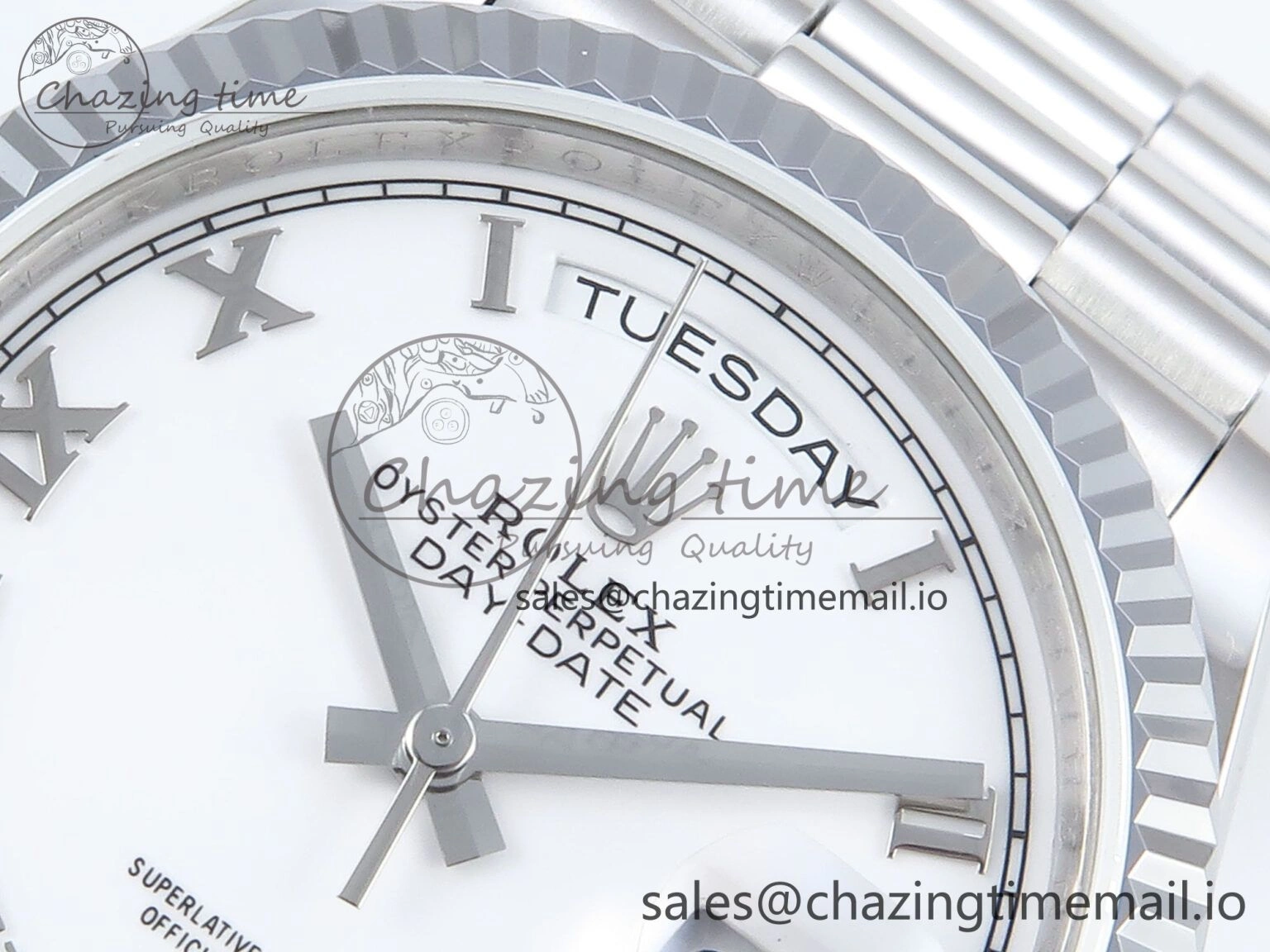 Day Date 36 SS 128236 KF 1:1 Best Edition White Roman Dial on President Bracelet A2836 (Gain Weight) Timeless 498