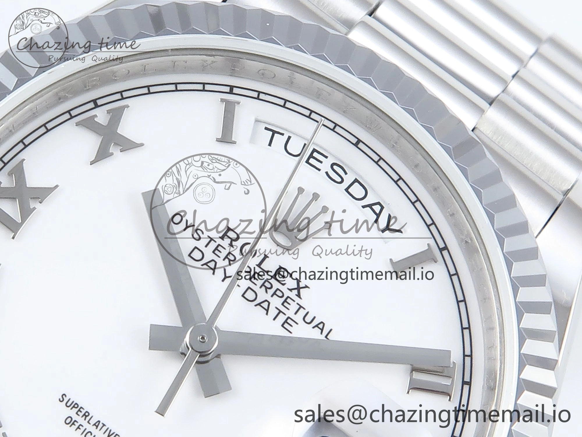 Day Date 36 SS 128236 KF 1:1 Best Edition White Roman Dial on President Bracelet A2836 (Gain Weight) Timeless 498