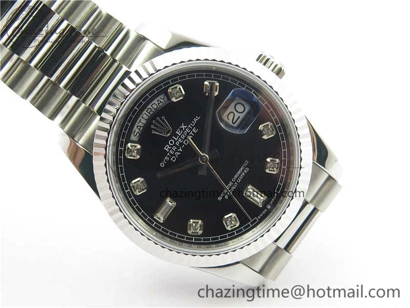 Day-Date 36 SS 128239 Bp Maker Best Edition Black Dial Crystral Markers on President Bracelet Timeless 10547