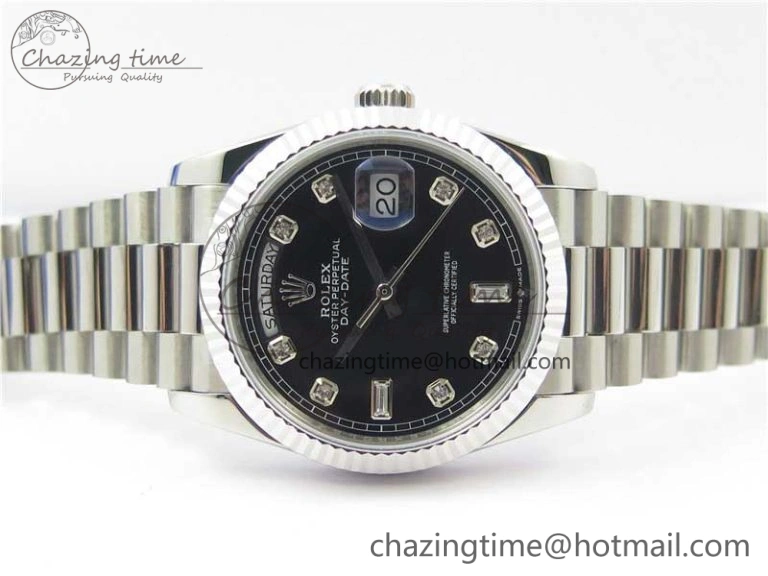 Day-Date 36 SS 128239 Bp Maker Best Edition Black Dial Crystral Markers on President Bracelet Timeless 10547