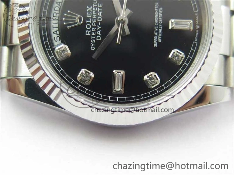 Day-Date 36 SS 128239 Bp Maker Best Edition Black Dial Crystral Markers on President Bracelet Timeless 10547