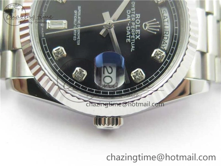 Day-Date 36 SS 128239 Bp Maker Best Edition Black Dial Crystral Markers on President Bracelet Timeless 10547