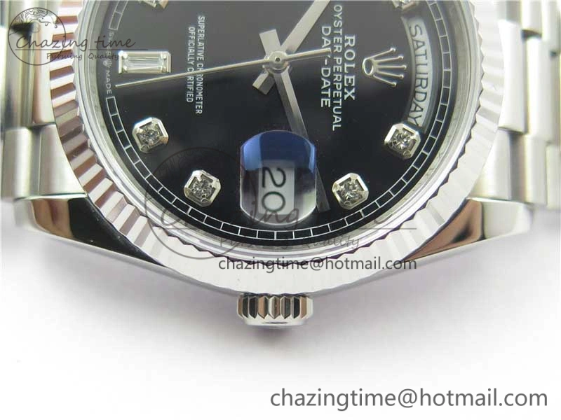 Day-Date 36 SS 128239 Bp Maker Best Edition Black Dial Crystral Markers on President Bracelet Timeless 10547