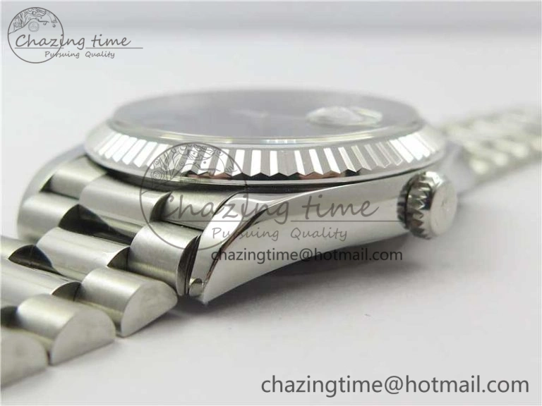 Resilient Day-Date 36 SS 128239 Bp Maker Best Edition Black Dial on President Bracelet 3151