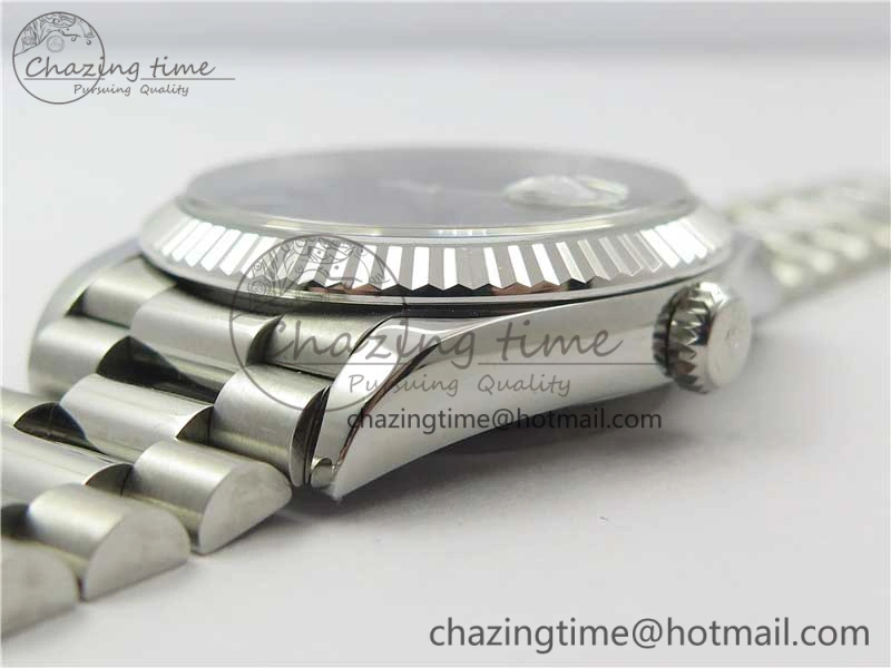 Resilient Day-Date 36 SS 128239 Bp Maker Best Edition Black Dial on President Bracelet 3151