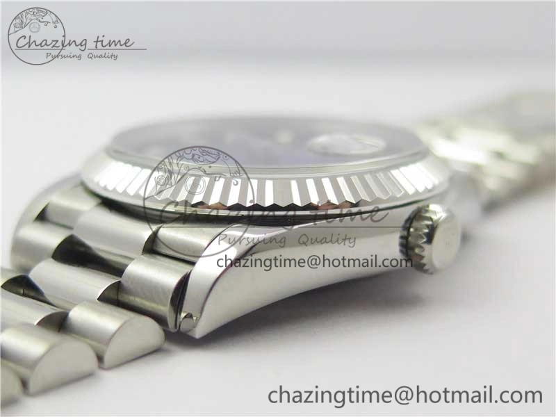 Day-Date 36 SS 128239 Bp Maker Best Edition Blue Dial Crystral Markers on President Bracelet Original 3146