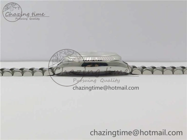 Day-Date 36 SS 128239 Bp Maker Best Edition Blue Dial Crystral Markers on President Bracelet Original 3146