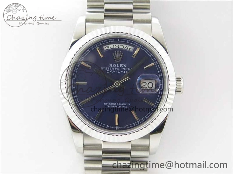 Practical Day-Date 36 SS 128239 Bp Maker Best Edition Blue Dial on President Bracelet 3148