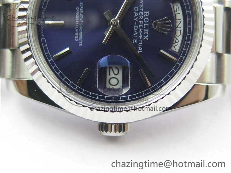 Practical Day-Date 36 SS 128239 Bp Maker Best Edition Blue Dial on President Bracelet 3148