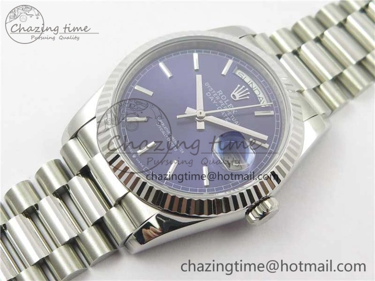 Practical Day-Date 36 SS 128239 Bp Maker Best Edition Blue Dial on President Bracelet 3148