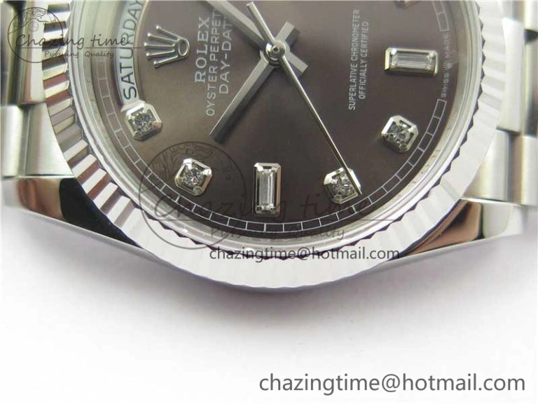 Day-Date 36 SS 128239 Bp Maker Best Edition Brown Dial Crystral Markers on President Bracelet MultiPurpose 10550