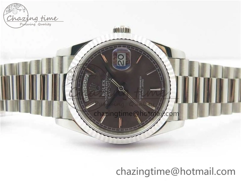 Lightweight Day-Date 36 SS 128239 Bp Maker Best Edition Brown Dial on President Bracelet 1839