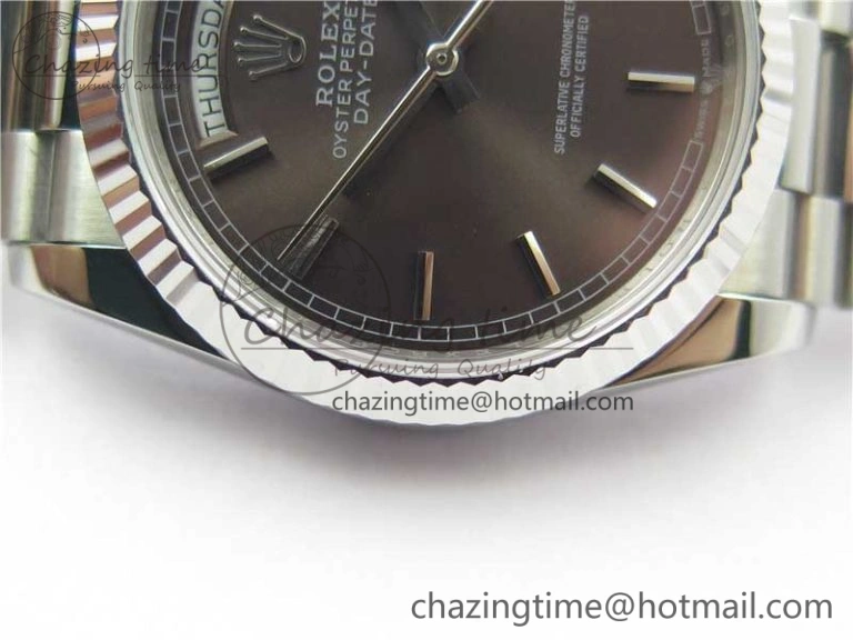 Lightweight Day-Date 36 SS 128239 Bp Maker Best Edition Brown Dial on President Bracelet 1839