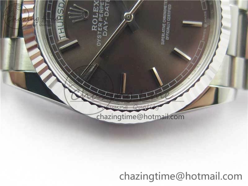 Lightweight Day-Date 36 SS 128239 Bp Maker Best Edition Brown Dial on President Bracelet 1839