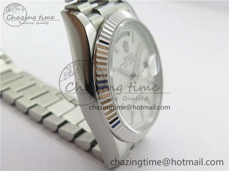 Bright Day-Date 36 SS 128239 Bp Maker Best Edition White Dial on President Bracelet 10551