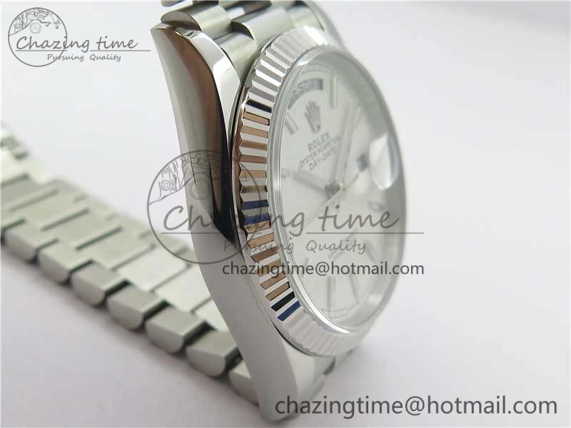 Bright Day-Date 36 SS 128239 Bp Maker Best Edition White Dial on President Bracelet 10551